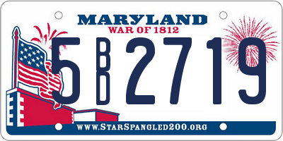 MD license plate 5BD2719