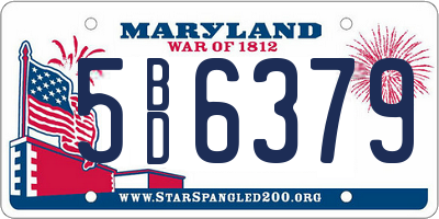 MD license plate 5BD6379