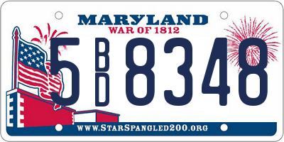 MD license plate 5BD8348