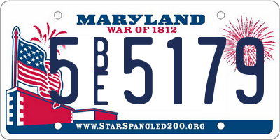 MD license plate 5BE5179