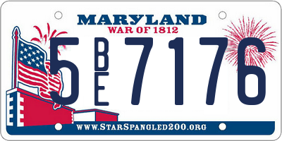 MD license plate 5BE7176