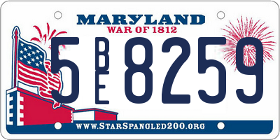 MD license plate 5BE8259