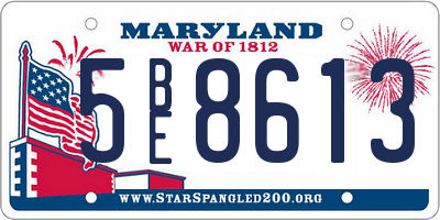 MD license plate 5BE8613