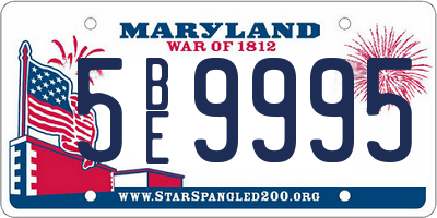 MD license plate 5BE9995