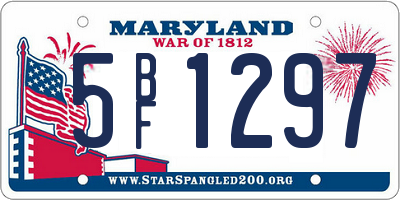 MD license plate 5BF1297