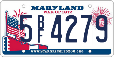 MD license plate 5BF4279