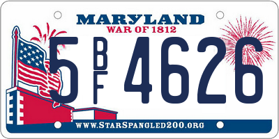 MD license plate 5BF4626