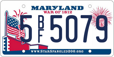 MD license plate 5BF5079