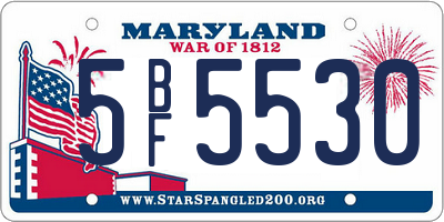 MD license plate 5BF5530
