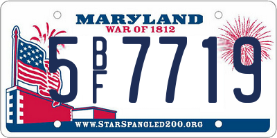 MD license plate 5BF7719