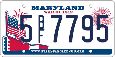 MD license plate 5BF7795