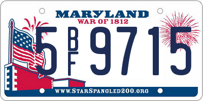 MD license plate 5BF9715