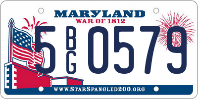 MD license plate 5BG0579