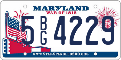 MD license plate 5BG4229