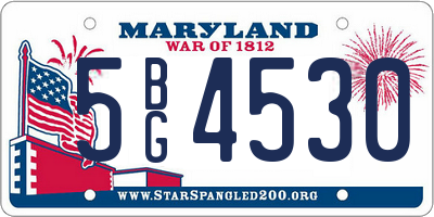 MD license plate 5BG4530