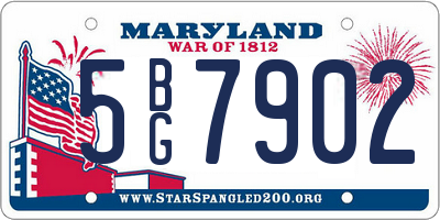 MD license plate 5BG7902