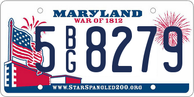 MD license plate 5BG8279