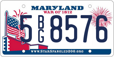 MD license plate 5BG8576