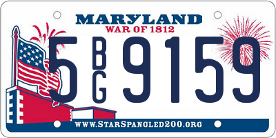 MD license plate 5BG9159