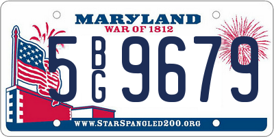 MD license plate 5BG9679