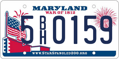 MD license plate 5BH0159