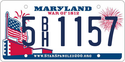 MD license plate 5BH1157