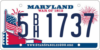 MD license plate 5BH1737