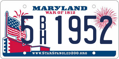 MD license plate 5BH1952
