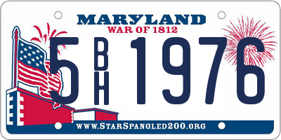MD license plate 5BH1976