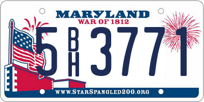 MD license plate 5BH3771