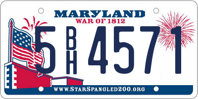 MD license plate 5BH4571