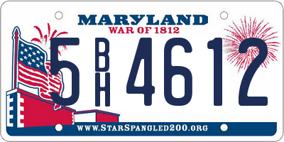 MD license plate 5BH4612