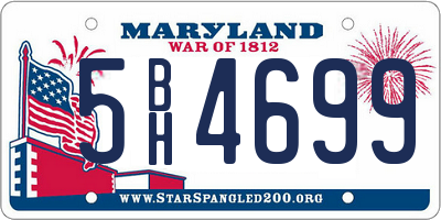 MD license plate 5BH4699
