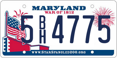 MD license plate 5BH4775