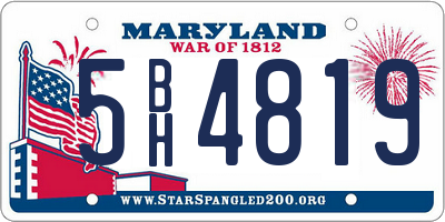 MD license plate 5BH4819