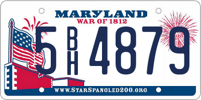 MD license plate 5BH4879