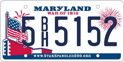 MD license plate 5BH5152