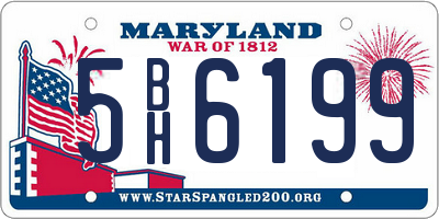 MD license plate 5BH6199