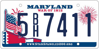 MD license plate 5BH7411