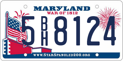 MD license plate 5BH8124