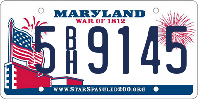 MD license plate 5BH9145