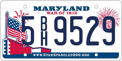 MD license plate 5BH9529