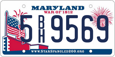 MD license plate 5BH9569