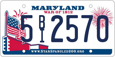 MD license plate 5BI2570