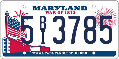 MD license plate 5BI3785