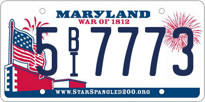 MD license plate 5BI7773