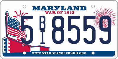 MD license plate 5BI8559