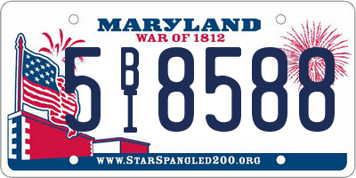 MD license plate 5BI8588