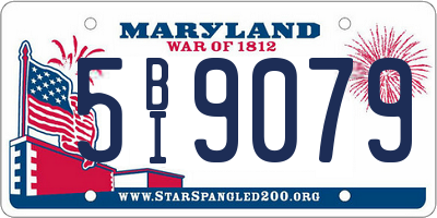 MD license plate 5BI9079