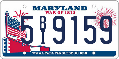 MD license plate 5BI9159